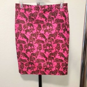 JCrew Lion Pencil skirt size 10